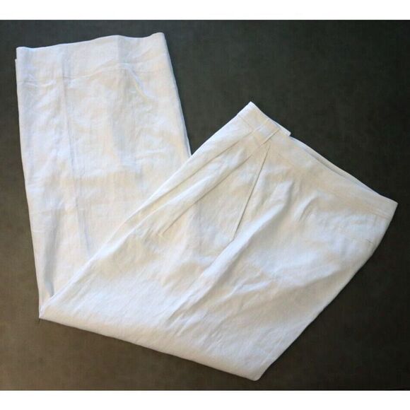 A.L.C. Women's Sz 14 Ecru Off-White Tommy Straight-Leg High-Waisted Pants $450 - Picture 7 of 9